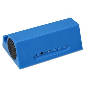 Additional Image 1 - a blue rectangular object with a black circle