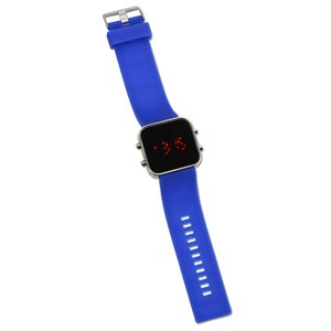 Additional Image 1 - a blue watch with black band