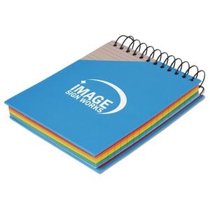 Additional Image 1 - a blue notebook with a spiral bound