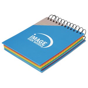 Additional Image 1 - a blue notebook with a spiral bound
