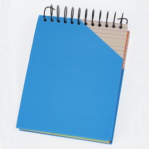 Additional Image 2 - a blue notebook with a spiral bound