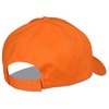 an orange hat with a hole in the back