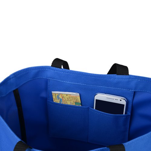 Side Pocket Polyester Tote Image 2 of 3