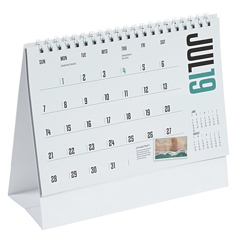 Additional Image 4 - a white calendar with black and green text
