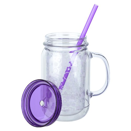 Additional Image 1 - a purple straw in a glass cup