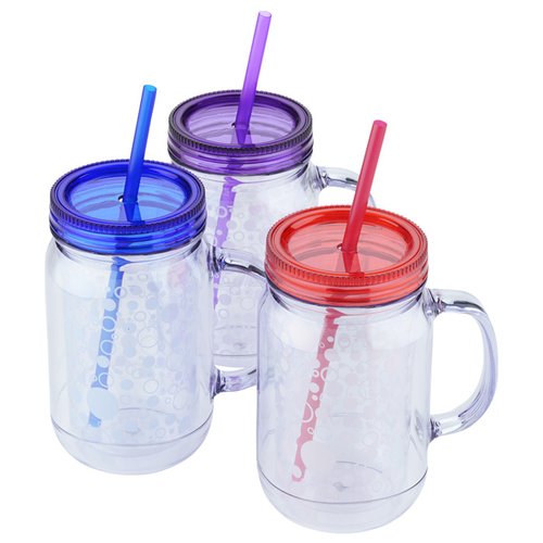 Additional Image 2 - a group of clear cups with straws