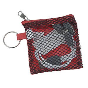 Additional Image 2 - a red and grey bag with a key chain