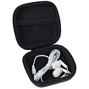Additional Image 2 - a black case with white headphones in it