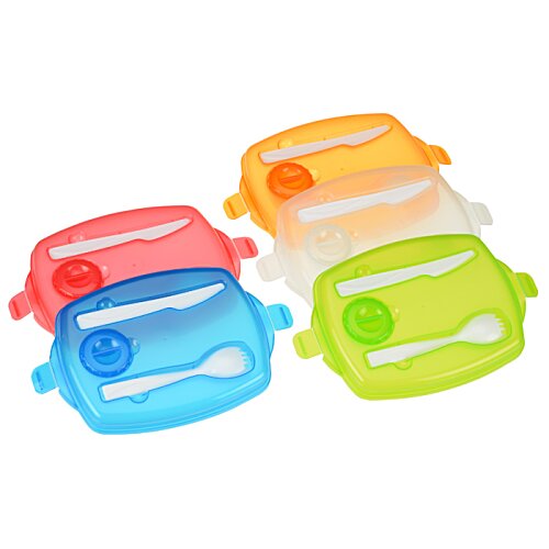 Additional Image 1 - a group of colorful plastic containers