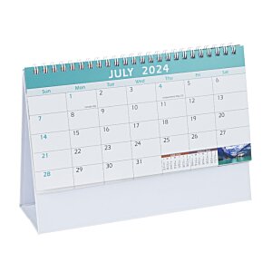 Additional Image 5 - a white calendar with blue and green trim