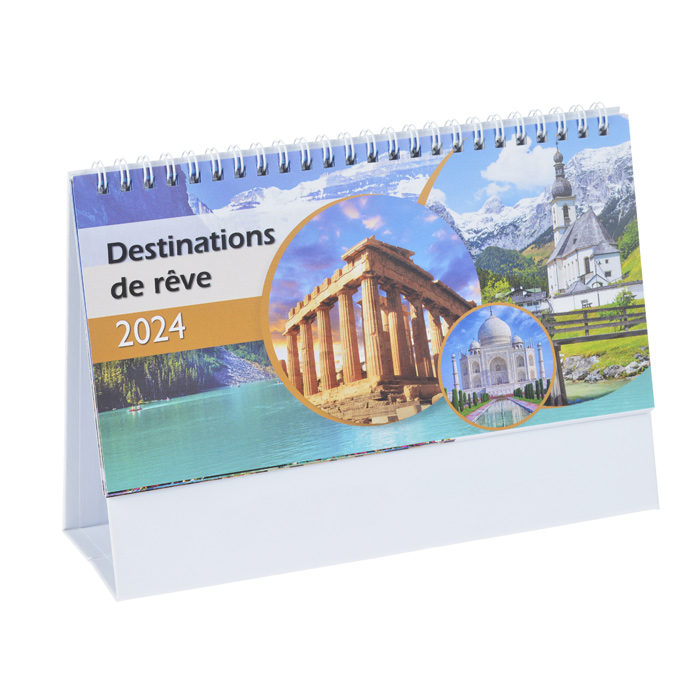  Beautiful Places Executive Desk Calendar - French