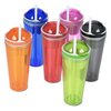 View Image 3 of 3 of Double Wall Snack Cup with Straw - 16 oz.