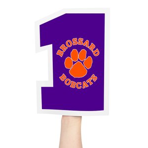 Additional Image 2 - a purple sign with a number and an orange paw print