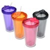 View Image 3 of 3 of Diamond Double Wall Tumbler - 17 oz. - Closeout