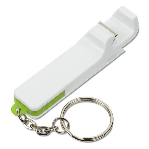 Additional Image 2 - a key chain with a white and green strap