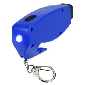Additional Image 2 - a blue pocket knife with a light