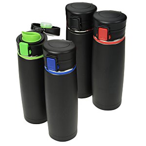 Additional Image 5 - a group of black containers with different colored caps