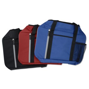 Additional Image 3 - a stack of blue red black and black bags