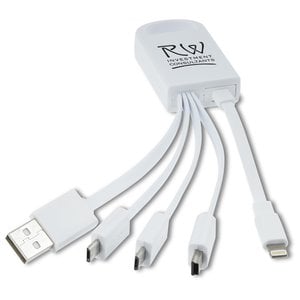 Additional Image 1 - a white usb cable with many wires