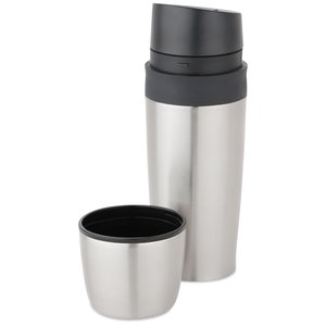 Additional Image 1 - a silver and black thermos