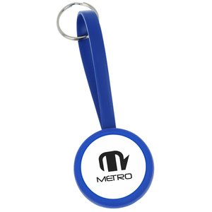 Additional Image 3 - a blue and white key chain