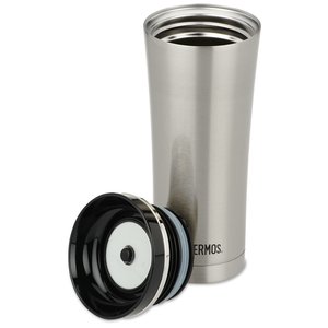 Additional Image 3 - a silver and black tumbler