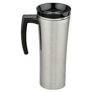 Additional Image 1 - a silver and black coffee mug