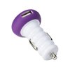 View Image 2 of 4 of Colour Ring Dual Port USB Car Charger