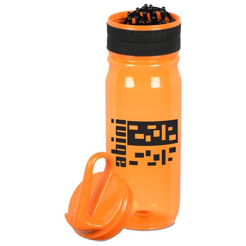 Additional Image 1 - an orange plastic container with a black sock