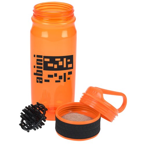 Additional Image 3 - a orange bottle with a black handle and a black cap