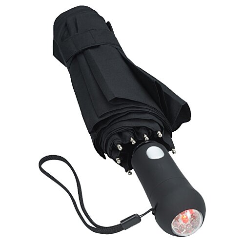 Additional Image 2 - a black umbrella with a red light