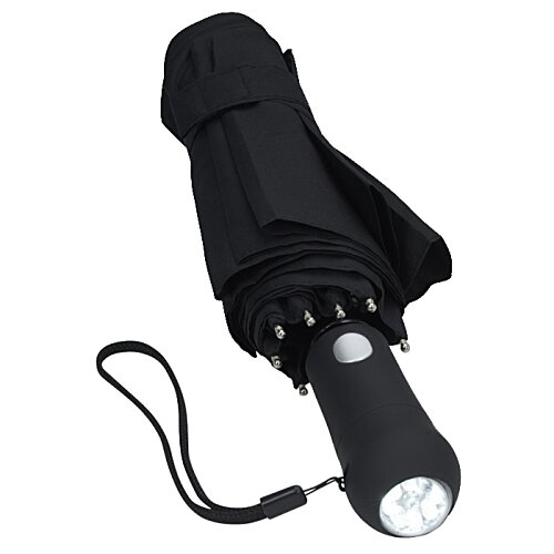 Additional Image 3 - a black umbrella with a black handle