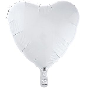 Additional Image 1 - a white heart shaped balloon