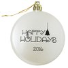 View Image 3 of 3 of Satin Flat Ornament - Happy Holidays