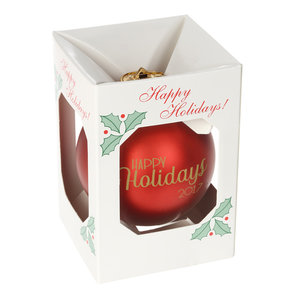 Additional Image 1 - a white box with a red ornament inside