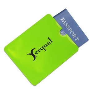 Additional Image 1 - a green card holder with black text