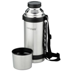 Additional Image 3 - a silver and black thermos