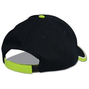 Additional Image 1 - a black hat with yellow trim