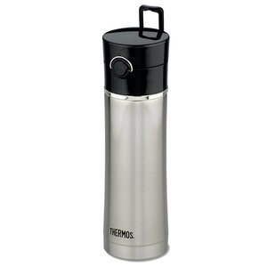 Additional Image 1 - a silver and black water bottle