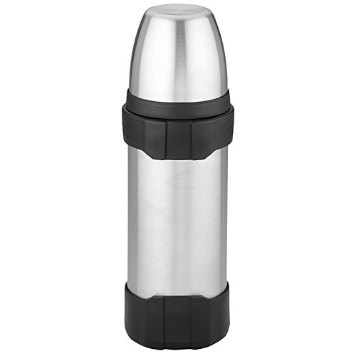 Additional Image 3 - a silver and black thermos
