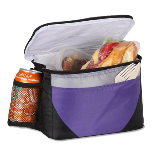 Additional Image 1 - a purple and black cooler bag