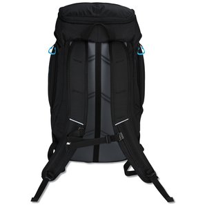 Additional Image 4 - a back view of a black backpack