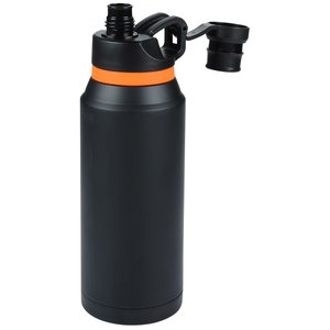 Additional Image 1 - a black water bottle with a straw