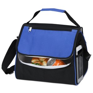 Additional Image 1 - a blue and black lunch bag