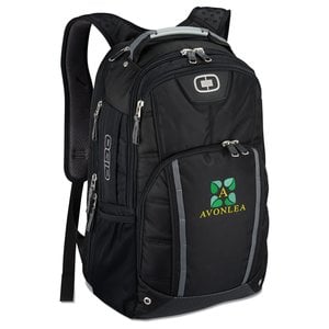 Additional Image 1 - a black backpack with a green logo