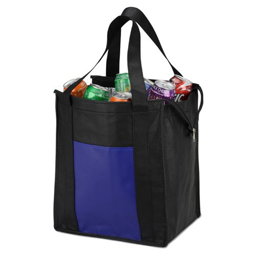 Additional Image 1 - a black and blue bag with a blue stripe