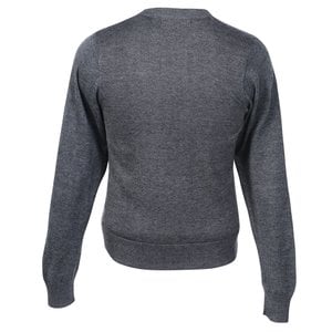 Additional Image 1 - a back view of a grey sweater