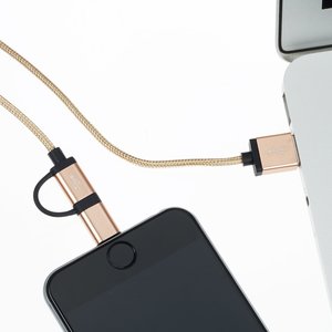 Additional Image 4 - a black and white cell phone charging cord