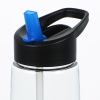 View Image 2 of 3 of Clear Impact Flair Bottle Two-Tone Flip Straw Lid - 26 oz.