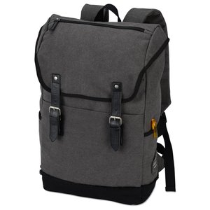 Additional Image 2 - a grey backpack with black straps